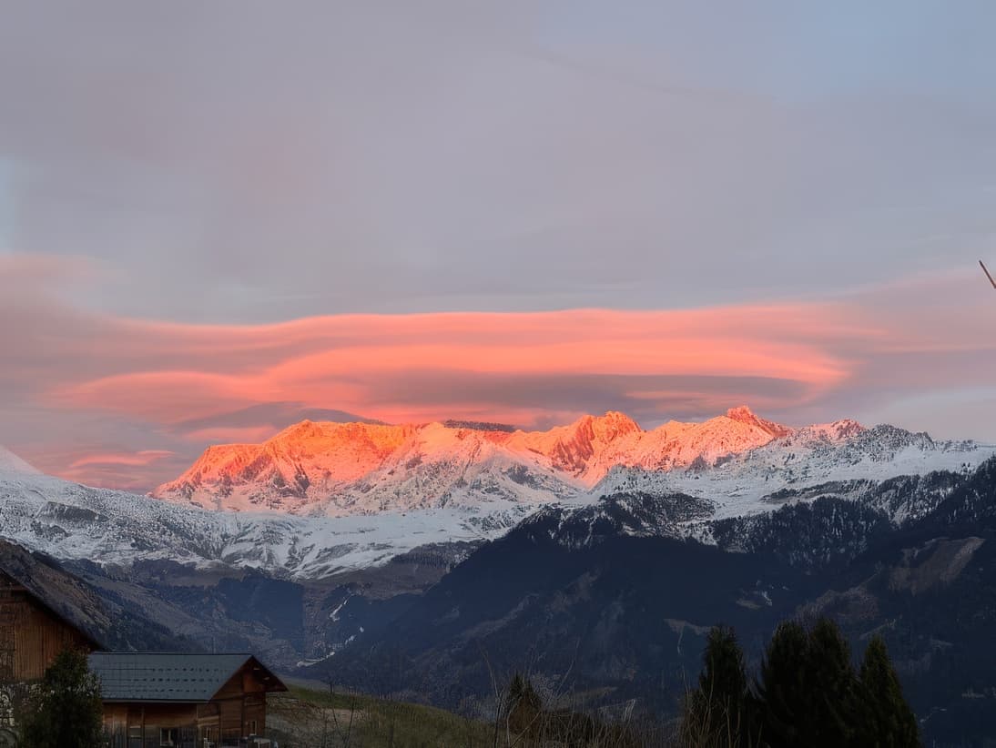 Vue du Mont Blanc depuis le chalet