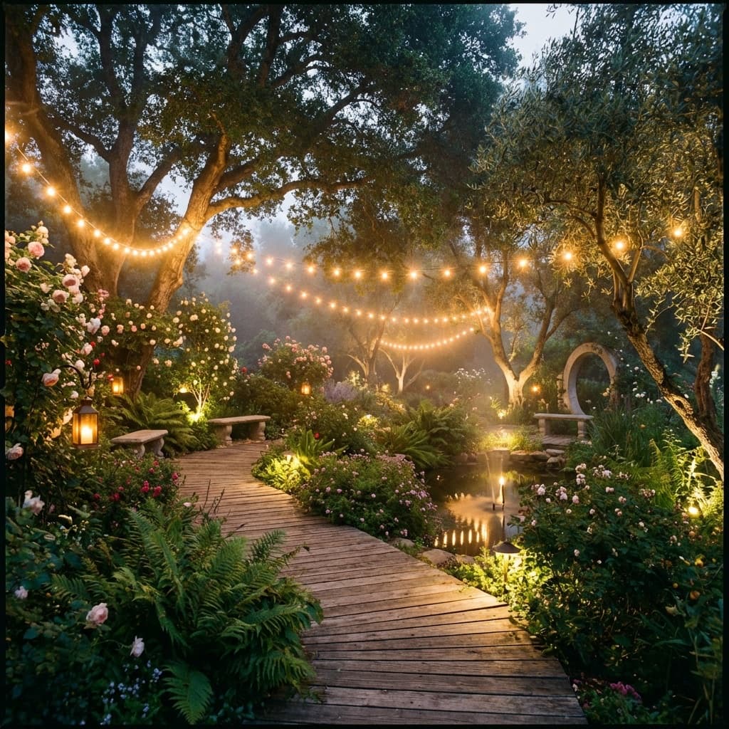 Jardin Poétique de nuit